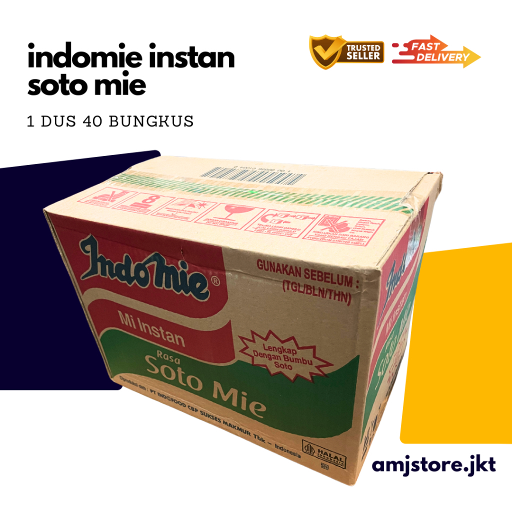 

Indomie Mie Instant Soto Mie/Ayam Bawang/Kari Special 40/car - 1 Dus