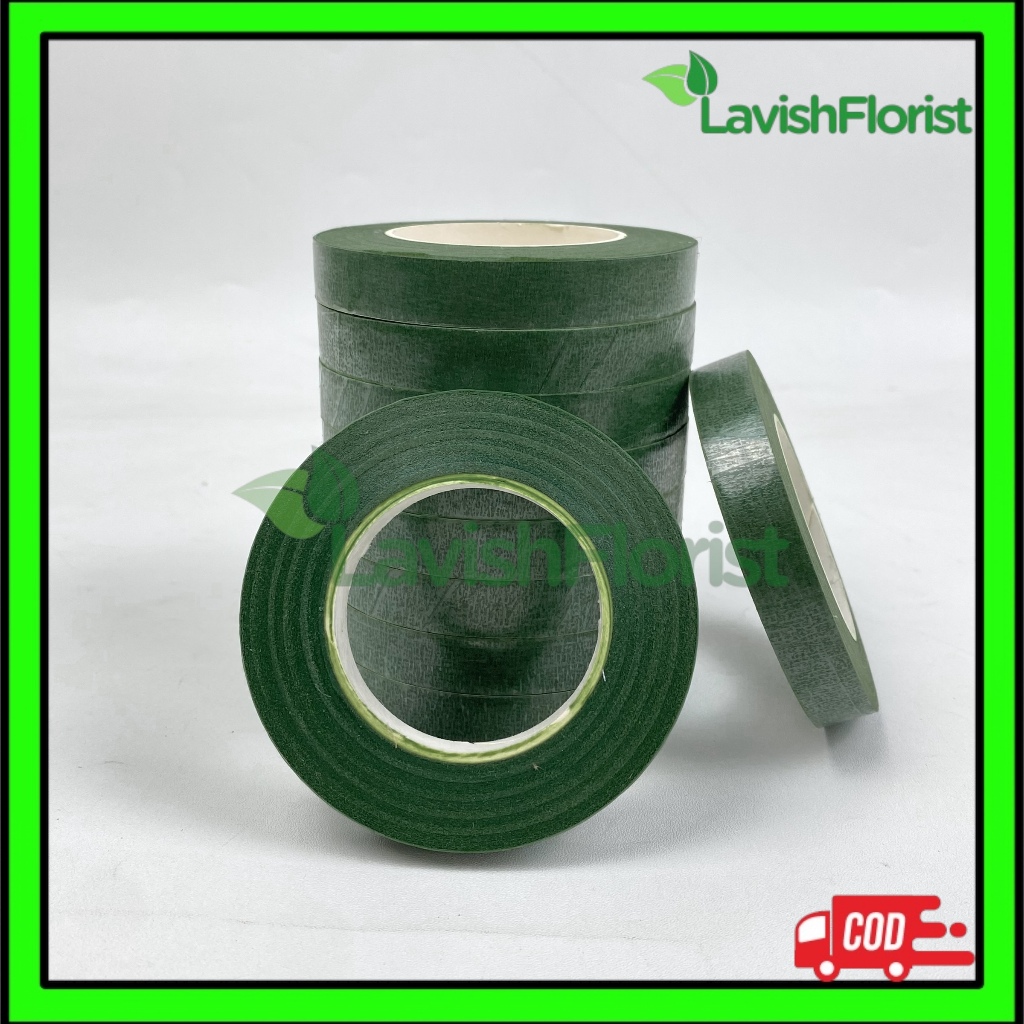 

Floral Tape/Flower Tape/Isolasi Selotip Bunga Hijau Daun/Selotip Daun Flower 1.2 Cm x 30 M