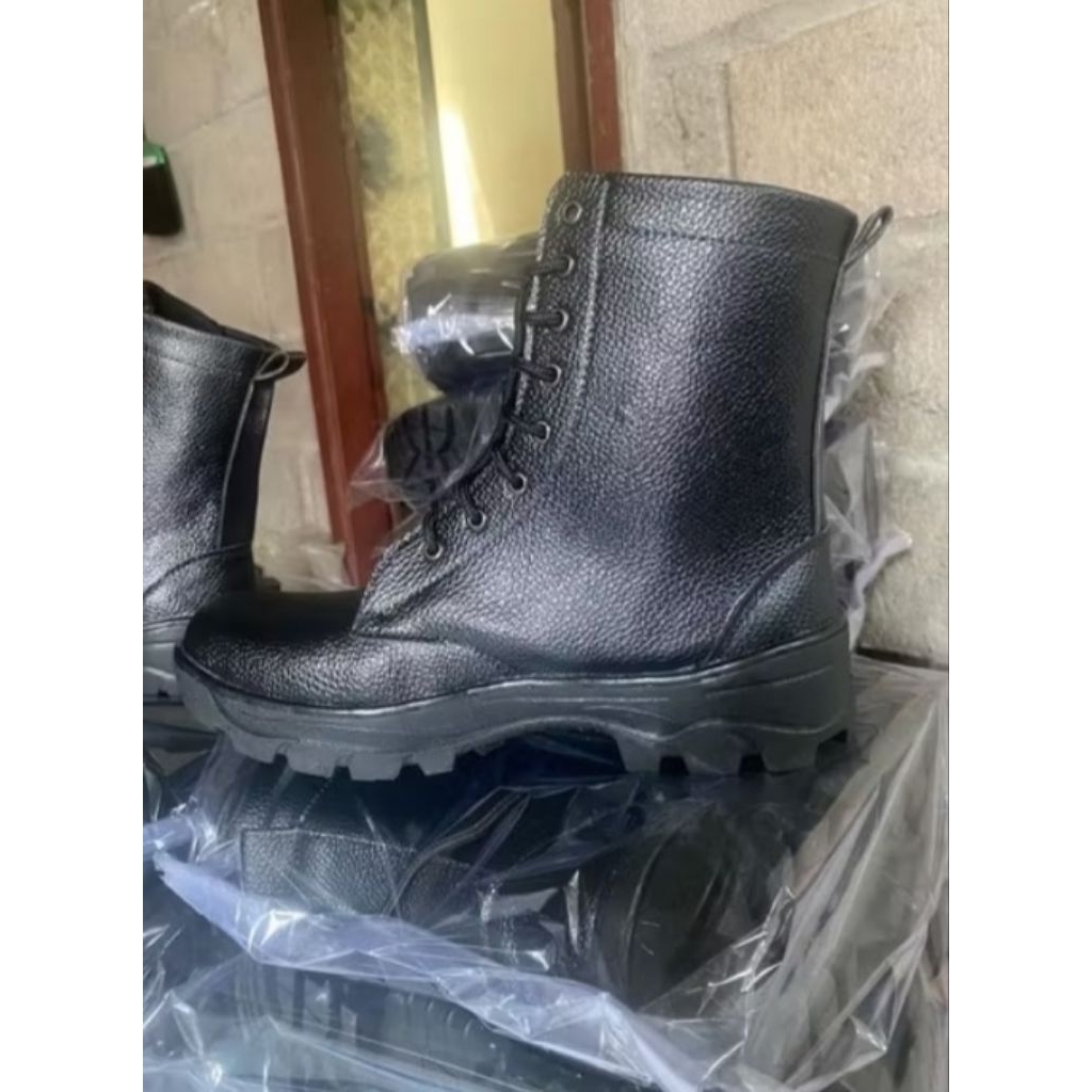 sepatu pdl kulit jeruk mil tni polri