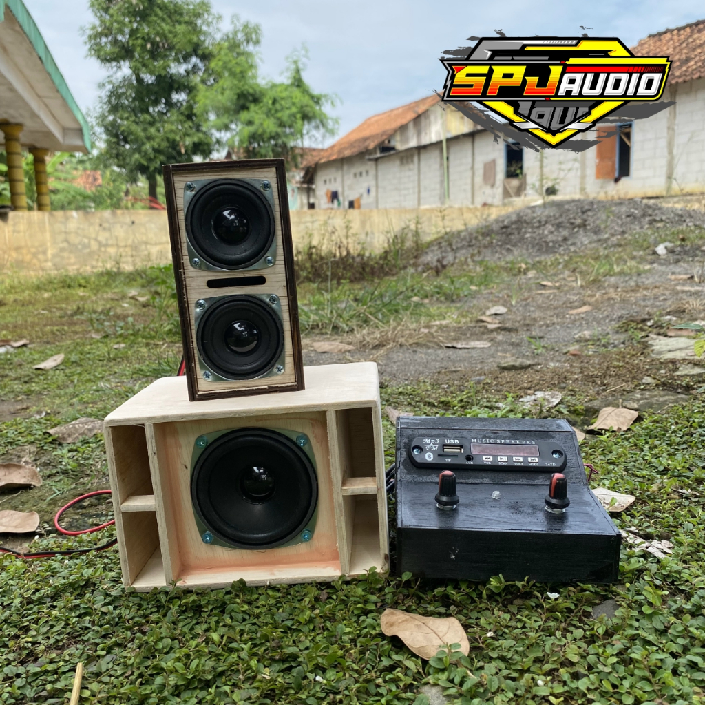 Paket Sound Miniatur Fullset Box SPL singgle 3 Inch dan Line Array 2 Inch Plus Speaker Lengkap Ampli