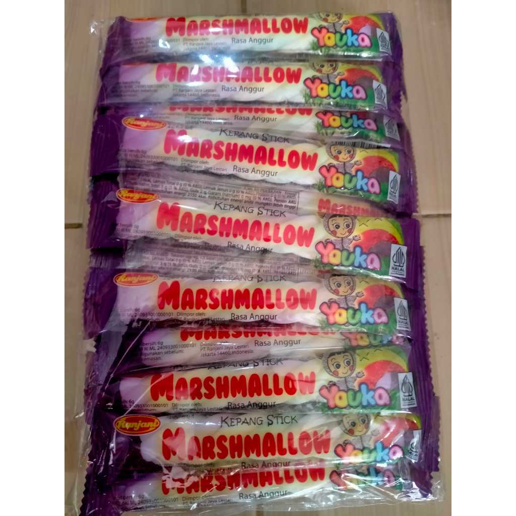 

YUKA MARSHMALLOW KEPANG STICK RASA ANGGUR DAN STROBERI