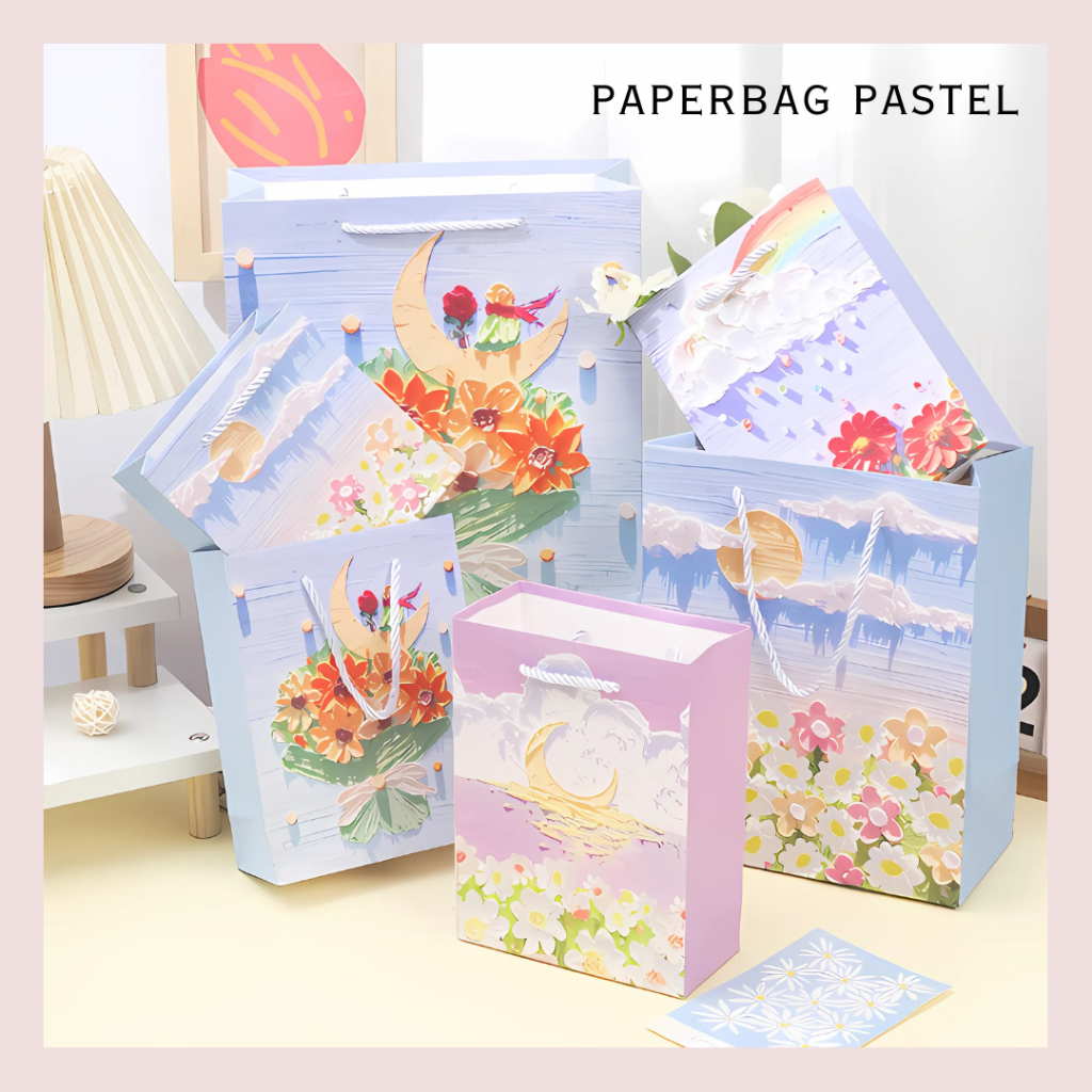 

Paper Bag Motif Pastel Kantong Kado Bingkisan Hadiah Goodie Bag Paperbag Tas Spunbond