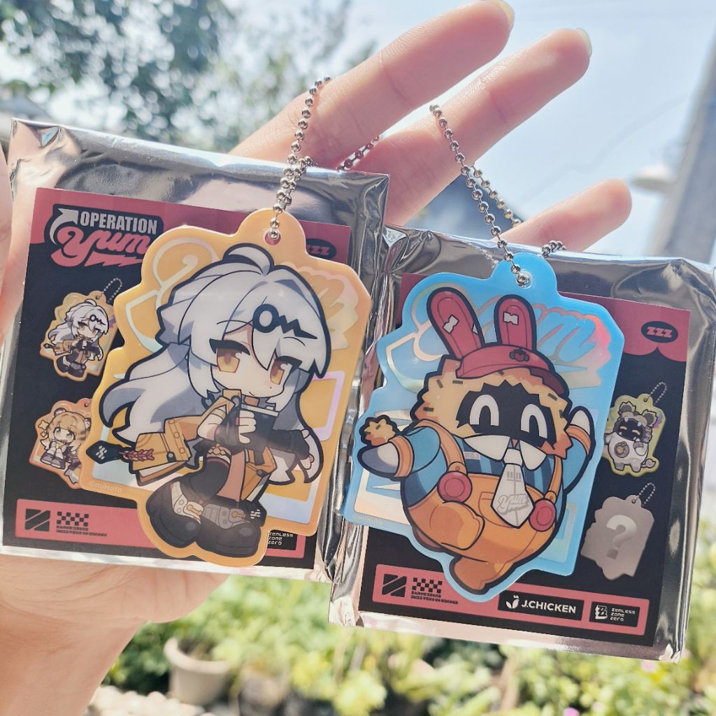Mechandise Jchicken x Zenless Zone Zero (ZZZ) Keychain (Ganci Gantungan Kunci) Akrilik