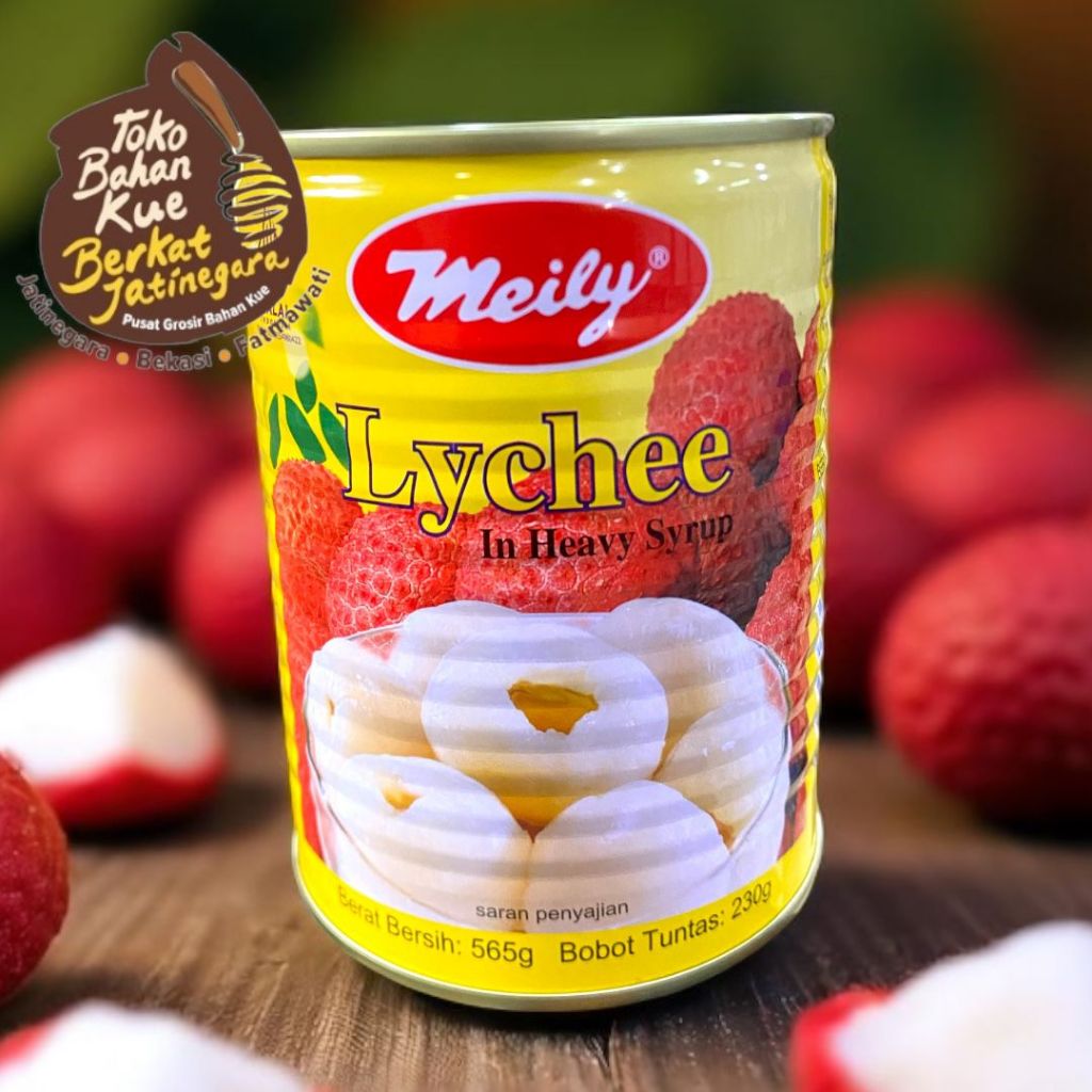 

MEILY LICHEE IN HEAVY SYRUP KEMASAN 565 GR / BUAH KALENG LYCHEE