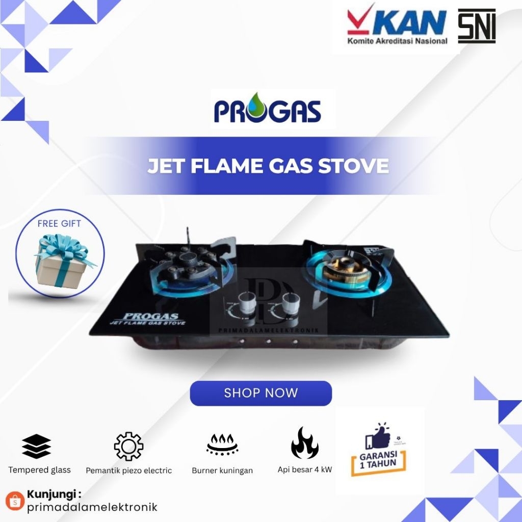 KOMPOR PROGAS 2.Tungku Gas-New Kompor Kaca Original