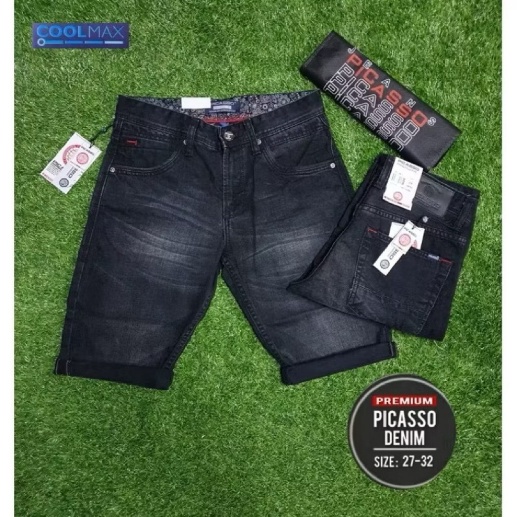 Celana Jean's Pendek PICASSO Pria / Dewasa Terbaru Original 100%