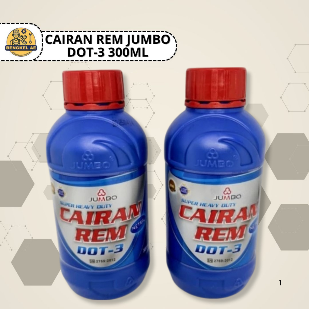 Minyak Rem Dot-3 Jumbo 300ML || Cairan Rem Minyak Rem Dot-3 300 mili 300ML Merk JUMBO