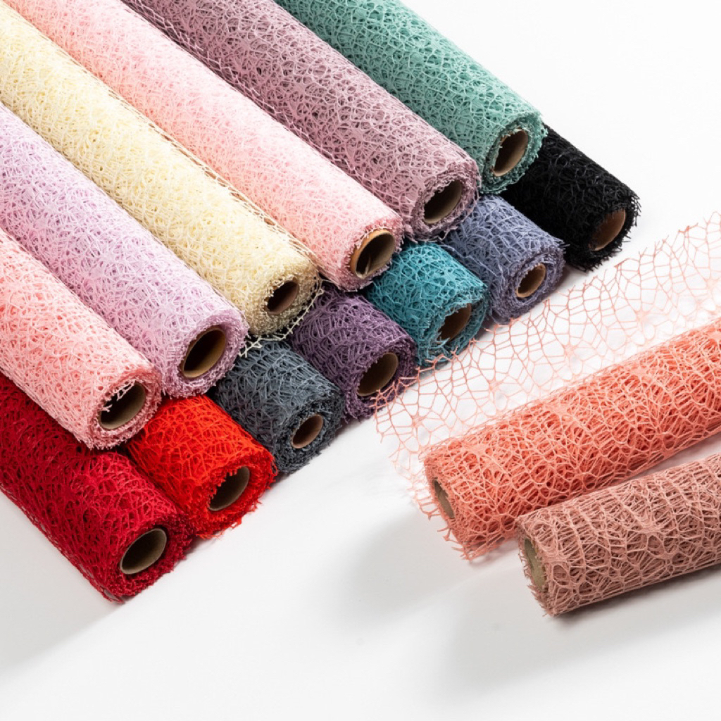 

[1 ROLL 5 YARD] Jaring Nett Spider | Korean Lace Mesh Wrapping Flower | Wrapping Mesh Buket Bunga | Hiasan Dekorasi