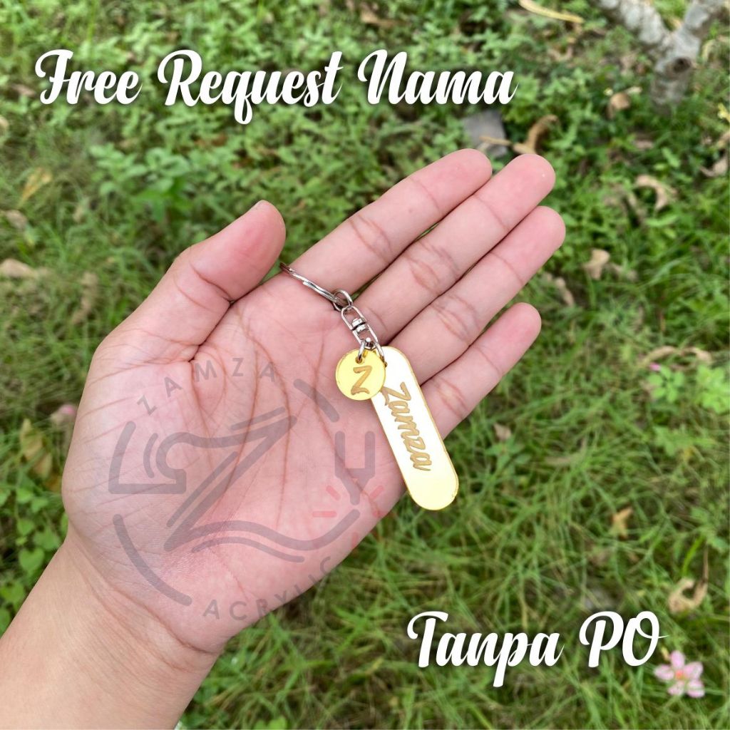 Gantungan Kunci Akrilik | Custom Nama Gantungan Kunci | Keychain | Custom tulisan Gantungan Kunci