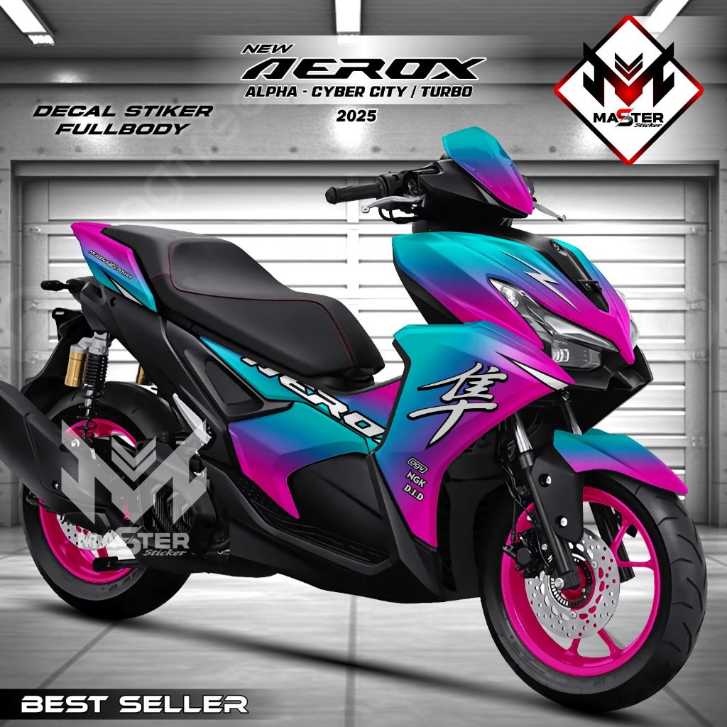 Terbaru - Stiker Full Body Aerox Alpha Stiker Motor Aerox Turbo Cyber City Fullbody - Decal Sticker 