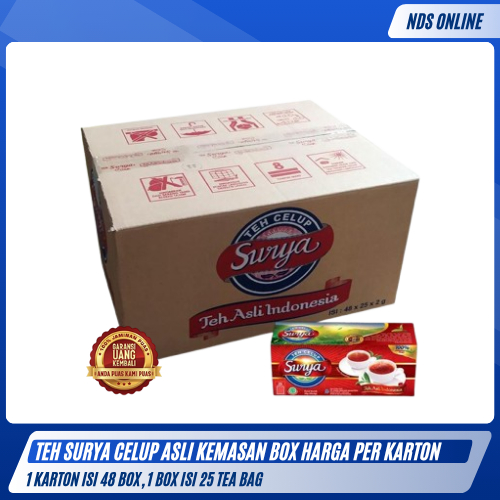 

Teh Celup Surya Asli 25 Tea Bag | 1 Karton isi 48 Box | Teh Asli Lembut & Wangi [INSTAN/SAMEDAY]