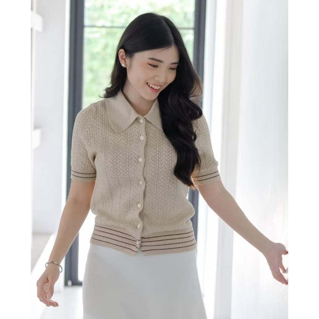 Raracla - Knitwear lengan pendek atasan rajut premium