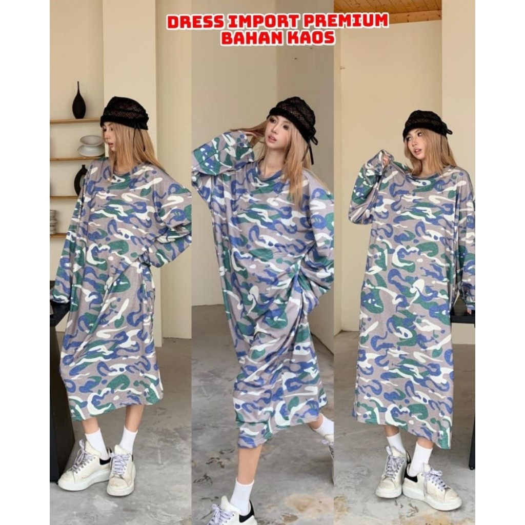 Dress Zig-zag Kaos Import