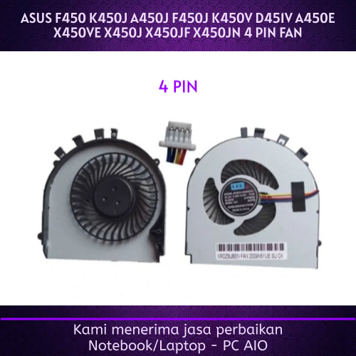ASUS F450 K450J A450J F450J K450V D451V A450E X450VE X450J X450JF X450JN 4pin Fan Cooler