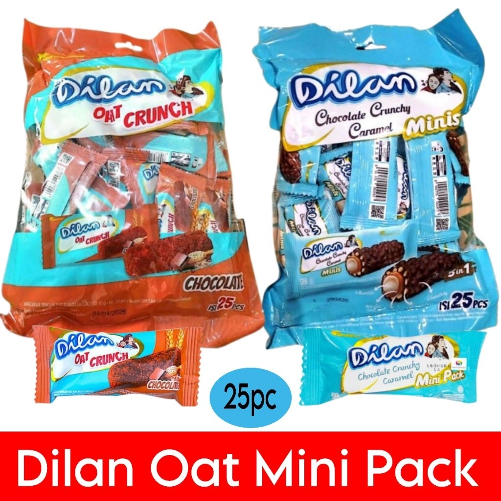

Dilan Mini oat crunch coklat isi 25bj pouch