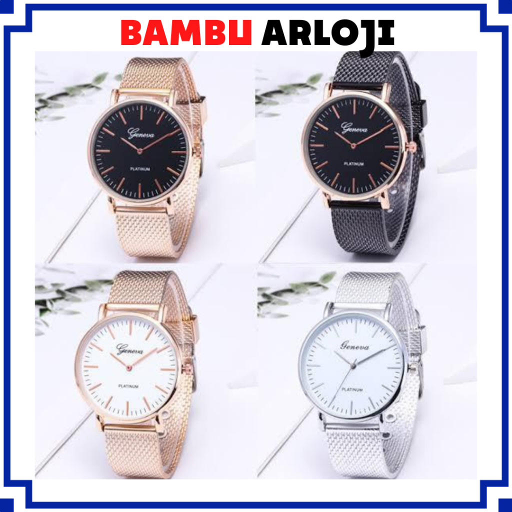 ORIGINAL BAJ GENEVA JAM TANGAN WANITA PRIA ANALOG FASHION CASUAL WOMEN WRIST QUARTZ WATCH RUBBER