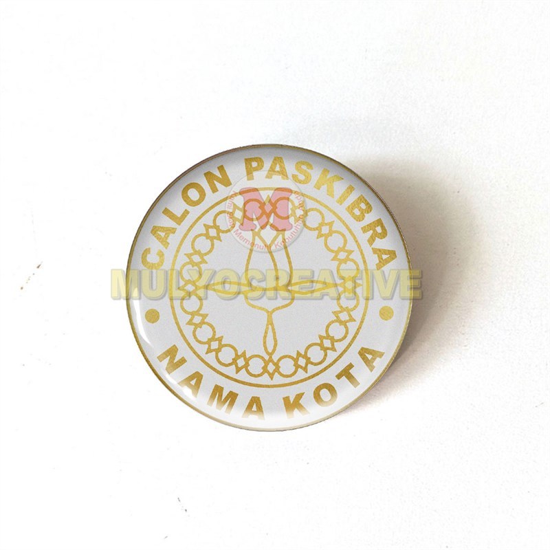 Pin Calon Paskibra Custom Tulisan Warna Putih
