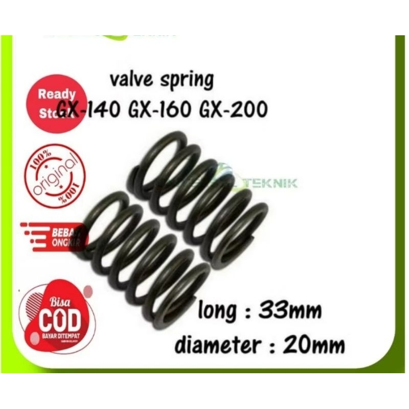 VALVE SPRING GX160. PIR KLEP GX 160. PIR KLEP DISEL BENSIN ALKON. PER KLEP GX