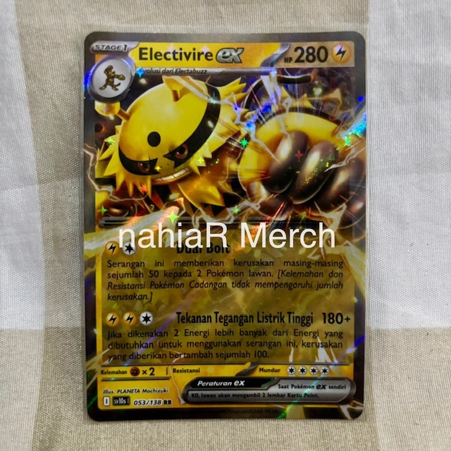 Pokemon TCG Indonesia Electivire ex sv10s 053/138 RR Kehadiran Juara