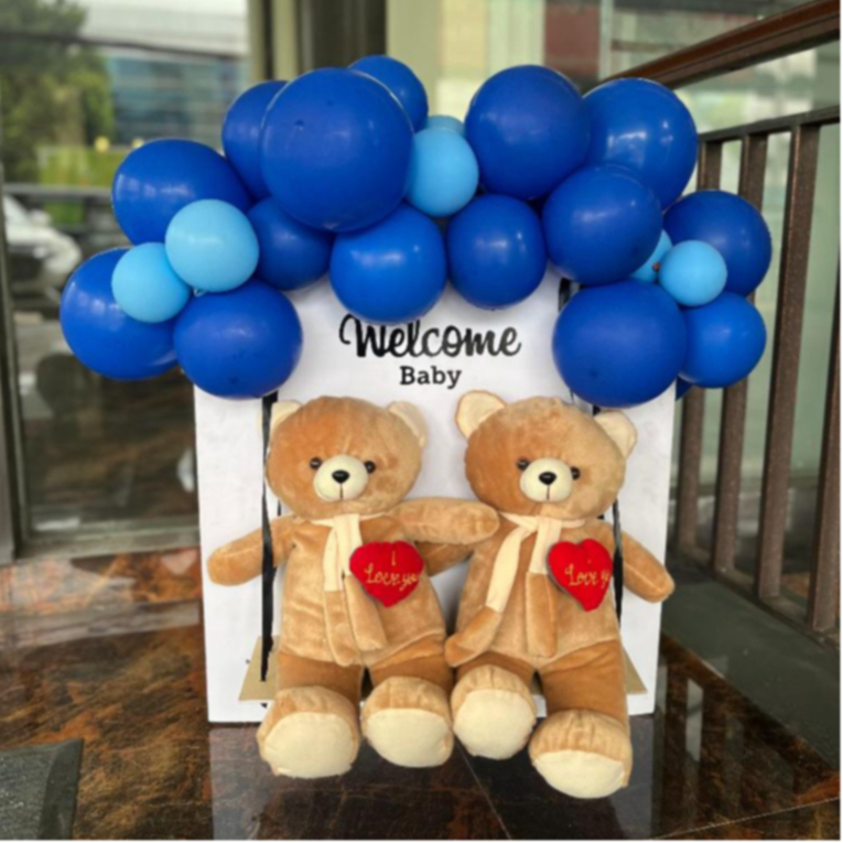 Dqueen Florist - Papan Balon Mini Custom  - Babyshowers - Hampers Baby - Kado Kelahiran -Papan Balon