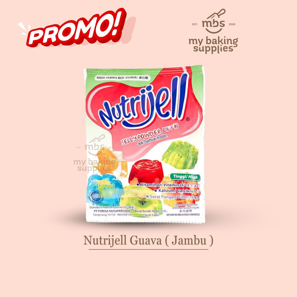 

Nutrijell Rasa Jambu Merah Biji 15 gr / Jelly Rasa Jambu Merah