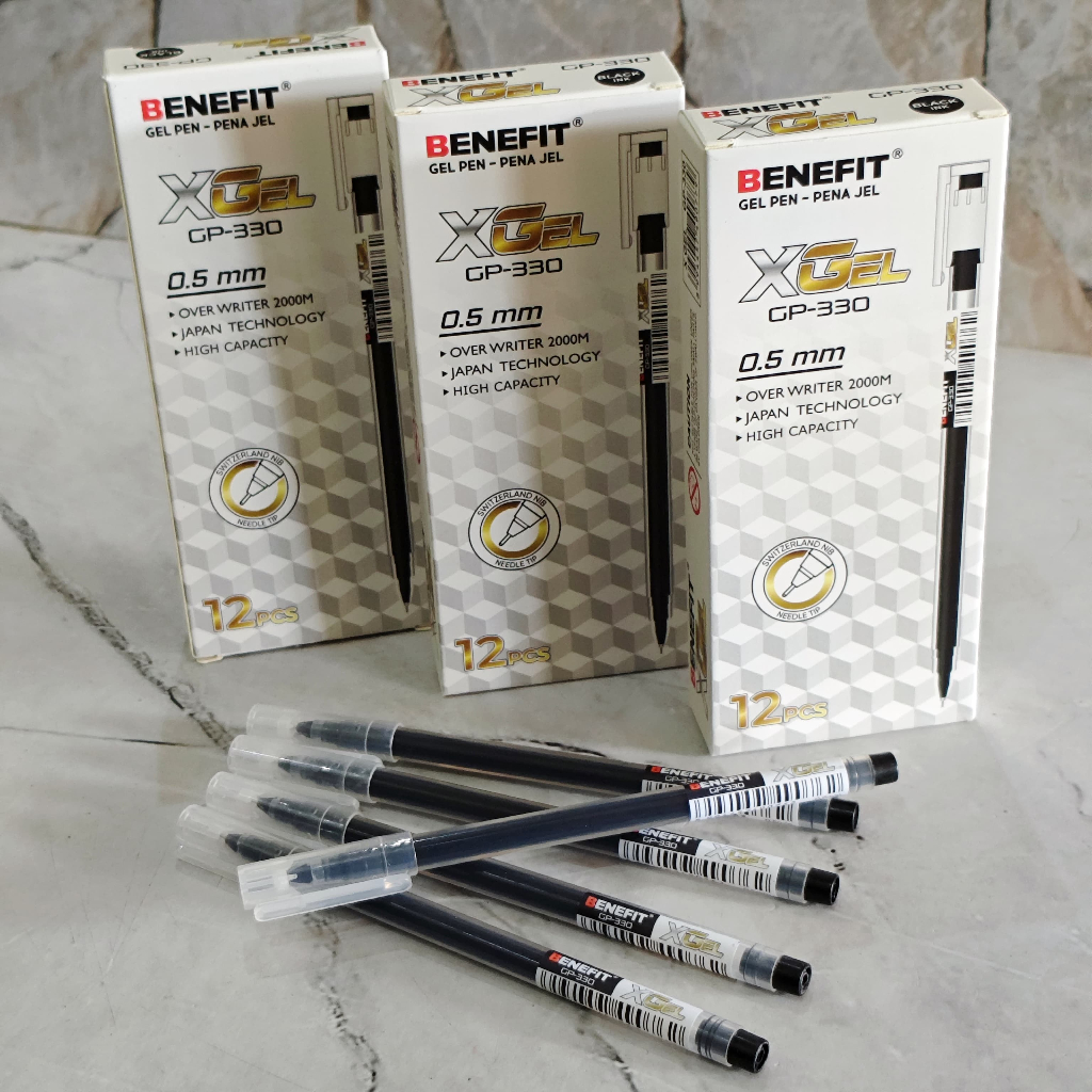 

SELUSIN ( 12 BIJI ) Gel Pen / Pulpen Gel XGel GP-330 Benefit 0.5mm