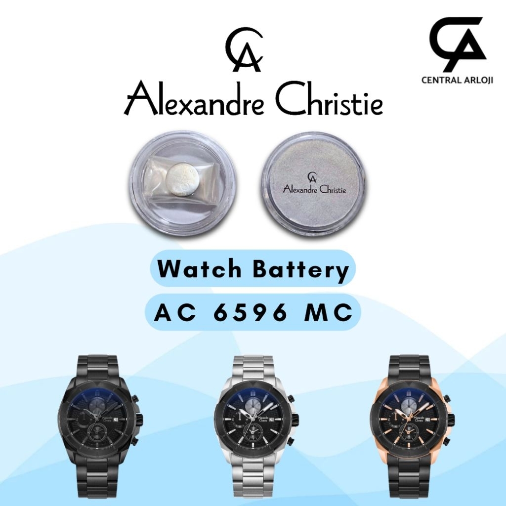 Baterai Jam Tangan Alexandre Christie 6596 MC Original