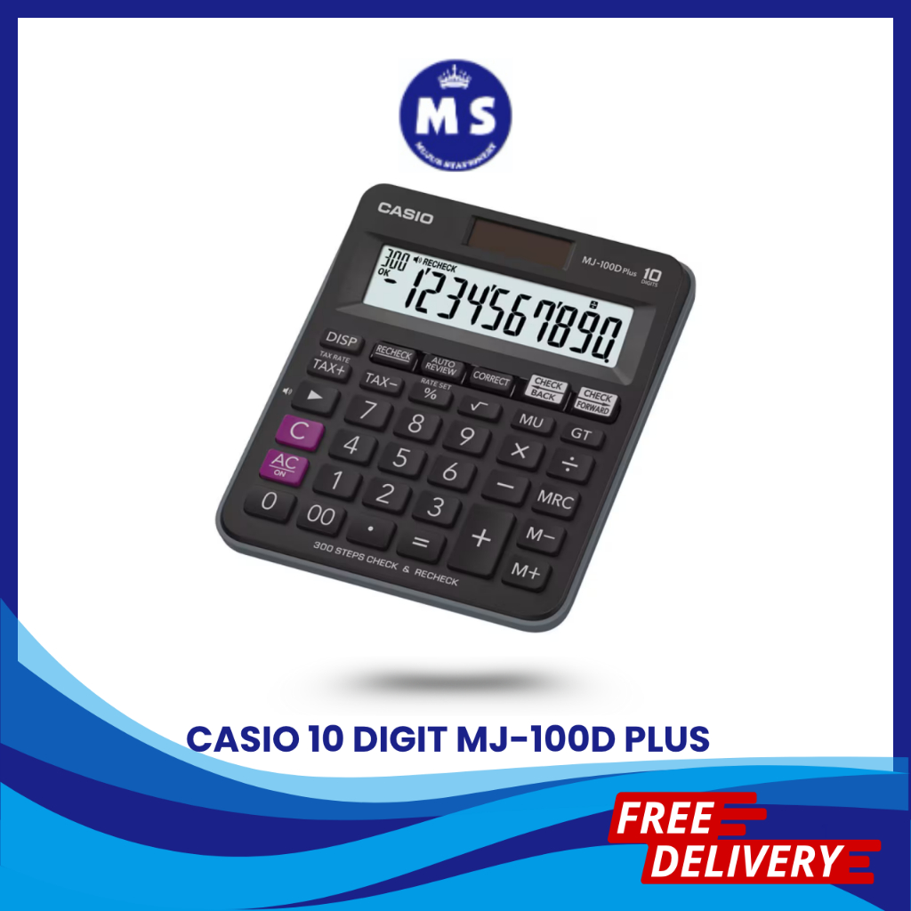 

KALKULATOR 10 DIGIT CHECK & CORRECT CASIO MJ 100 D PLUS