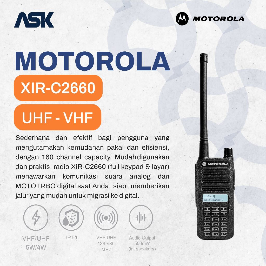 Handy Talky XiR-C2660 MOTOROLA / HT XiR C2660