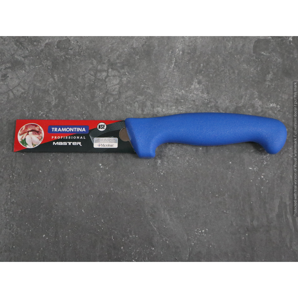 Tramontina PISAU TAJAM 2 SISI 10 CM DOUBLE CUTTING BLUE ORIGINAL BRAZIL