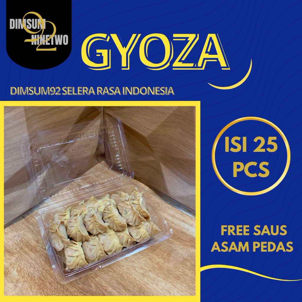 

Dimsum Premium Gyoza Ayam isi 25Pcs FREE Saus Asam Pedas Di Kab Bogor Halal