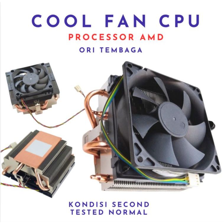 FAN  PROCESSOR AMD ORI TEMBAGA KIPAS PROCESSOR SECOND soket am3,fm1,fm2,fm2+