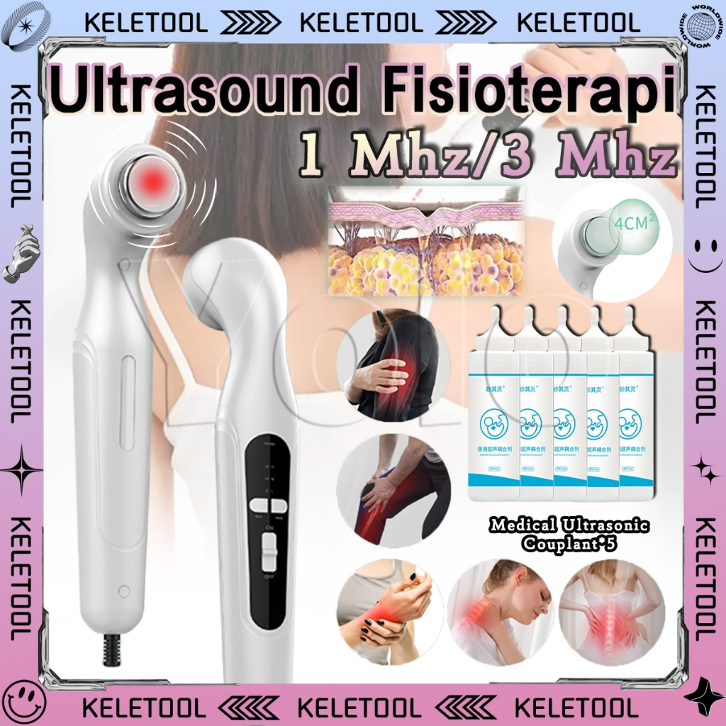 Portable Ultrasound Fisioterapi 1Mhz/3Mhz Ultrasound Pain Relief Therapy Rumah Ultrasound Terapi unt
