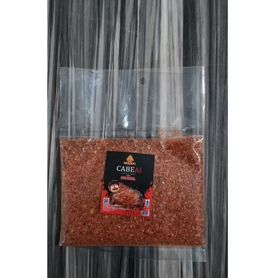 

CabeAi Shakti Sambal Tabur rasa Original 50 gram | Cabe Ai murah | Cabe Ai makanan | Bubuk Cabe Ai Pedas | Bubuk tabur Cabe Ai | sambal tabur original | Cobe | Spices