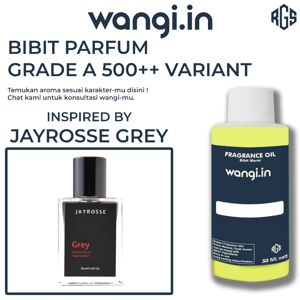 BIBIT JAYROSSE GREY Asli tanpa campuran - Biang Minyak Wangi Pria Dan Wanita