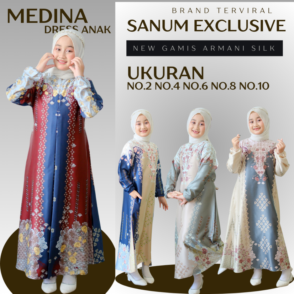 NEW PRODUCT GAMIS ARMANI SILK PREMIUM GAMIS ANAK ANAK GAMIS KAPELAN GAMIS SET ANAK IABU AYAH GAMIS
