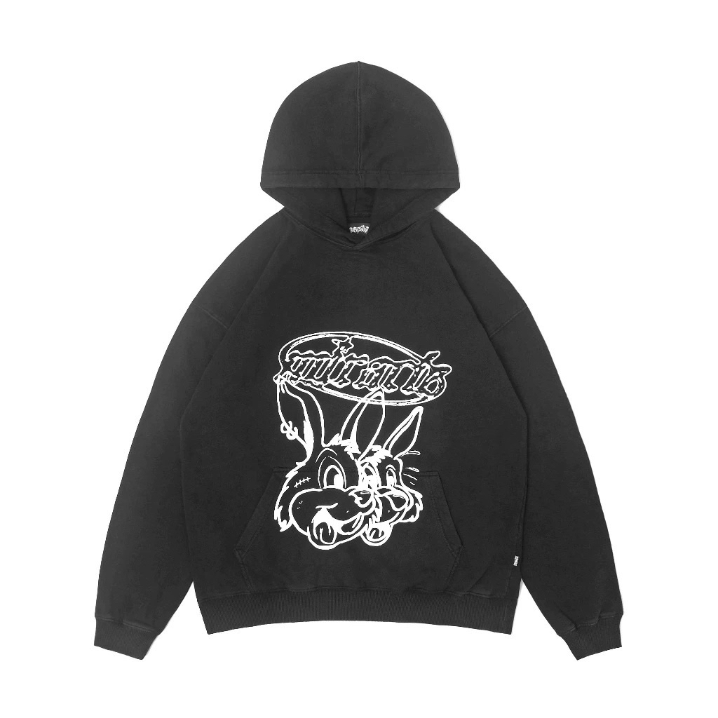 [MIRACLE MATES] BANDITS WASH BLACK HEAVYWEIGHT HOODIE