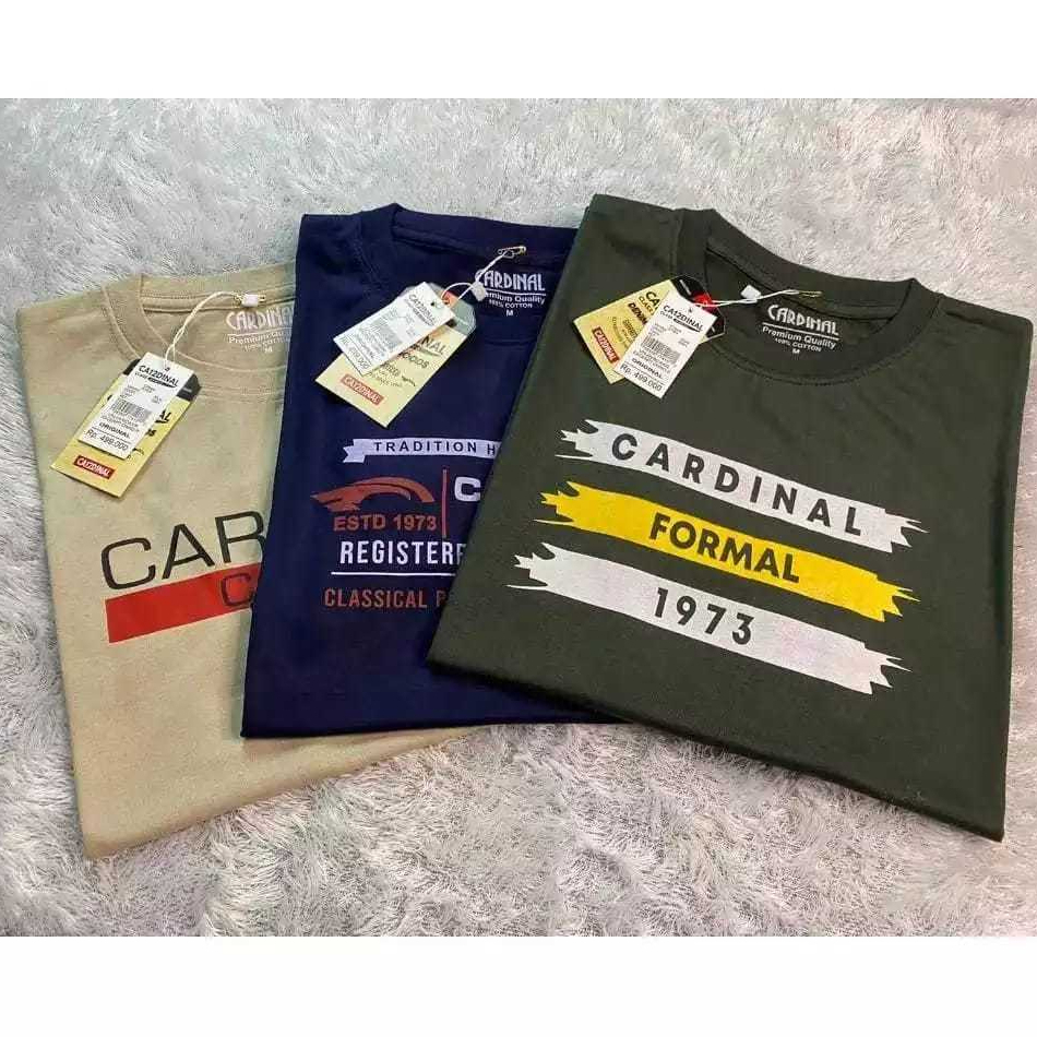 KAOS PRIA CARDINAL DISTRO KAOS PRIA DEWASA LENGAN PENDEK ORIGINAL 100% TERLARIS  M, L, XL, XXL, XXXL