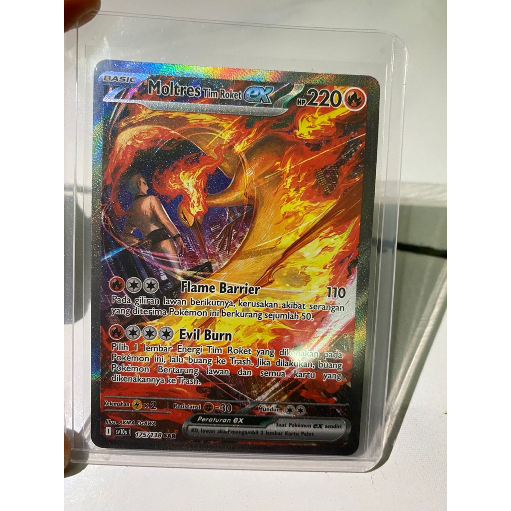kartu Pokemon Moltres Tim Roket ex SAR
