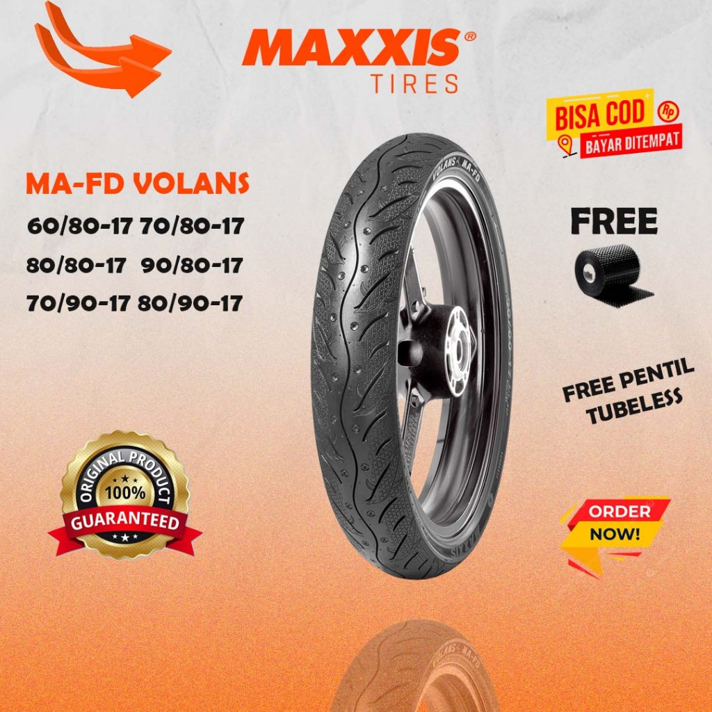 [Bisa Cod] BAN MAXXIS 60/80-17 70/80-17 80/80-17 90/80-17 70/90-17 80/90-17 MA-FD VOLANS SERIES ALL 