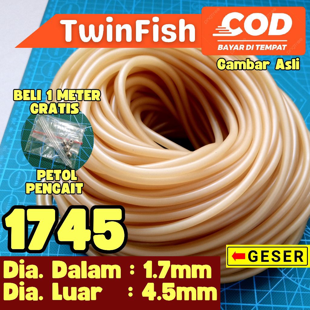 karet ketapel ikan 1745 ketapel air ketapel tube PLAIN ATAU NATURAL