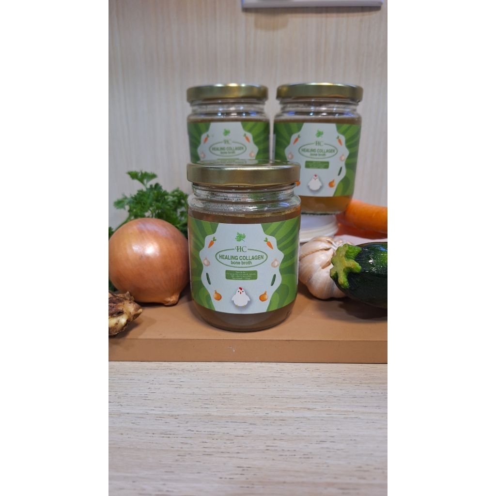 

Healing Collagen Chicken Bone Broth Kaldu Tulang Ayam Organik Kaldu MPASI BB Booster Slowcook Saladmaster