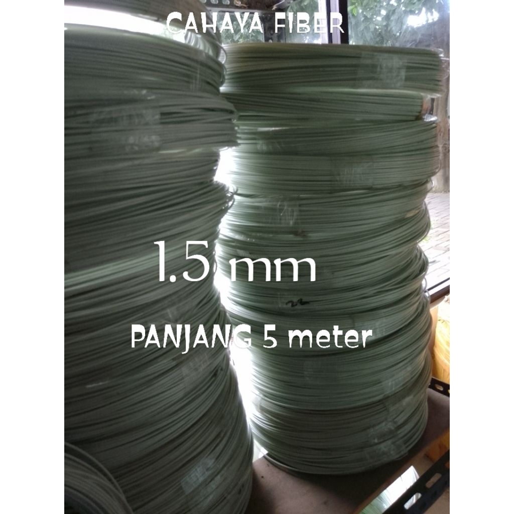 TERMURAH  RUJI FIBER PUTIH SUSU 1.5 mm PANJANG 5 meter