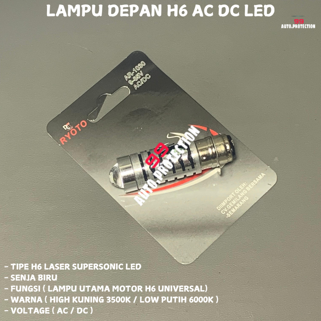 LAMPU LASER H6 LAMPU UTAMA MOTOR LED LASER D2 H6 P15D DC 9-80V LAMPU LED H6