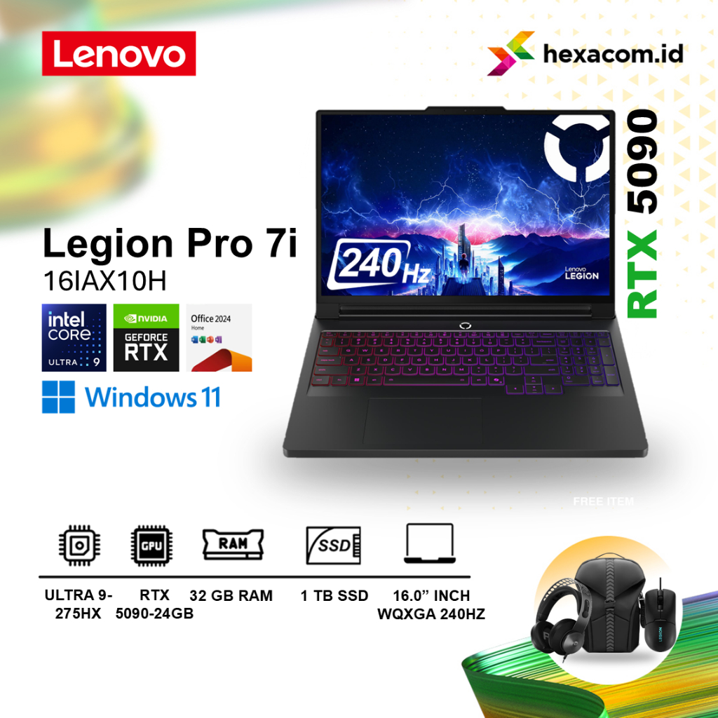 Lenovo Legion Pro 7I 16 OLED ULTRA 9 275HX 32GB 1TB SSD RTX5090 16.0" WQXGA 240Hz