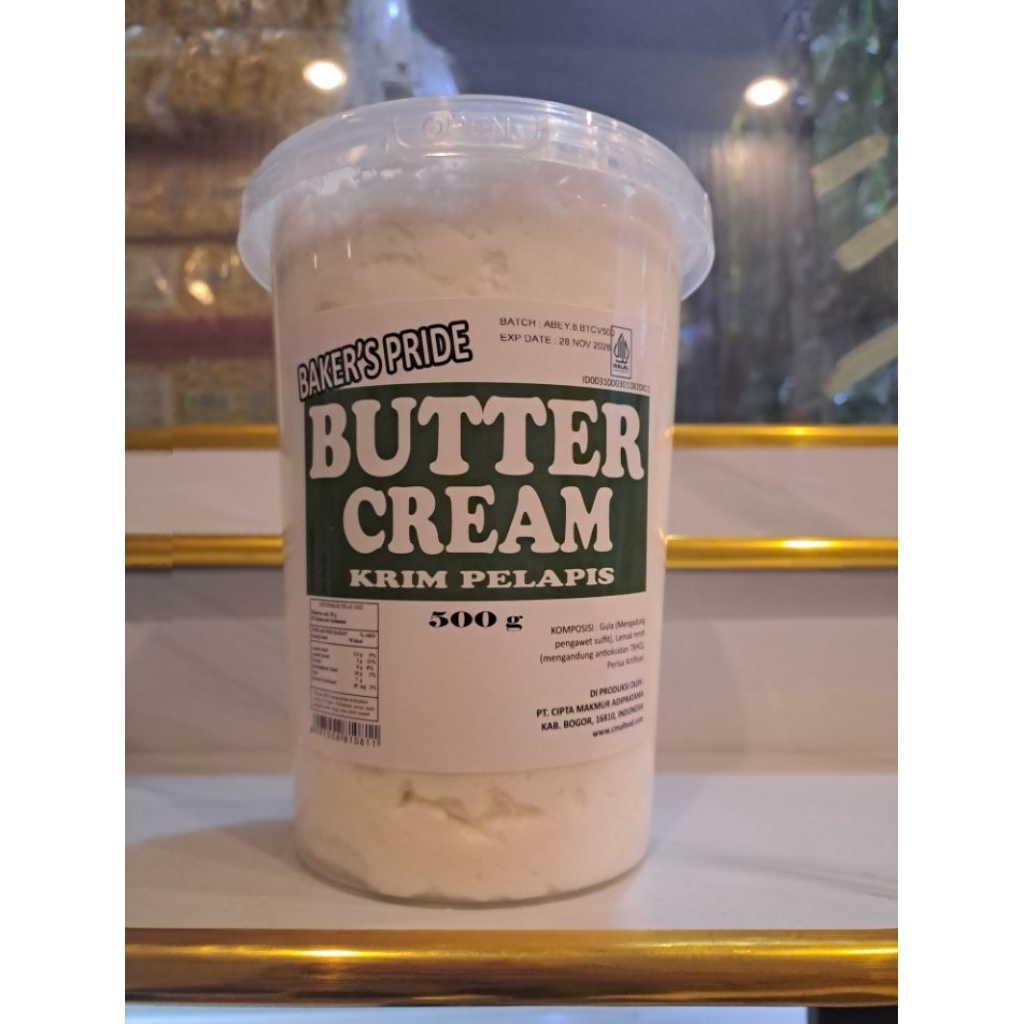 

baker ' s pride butter cream pelapis 500 gr