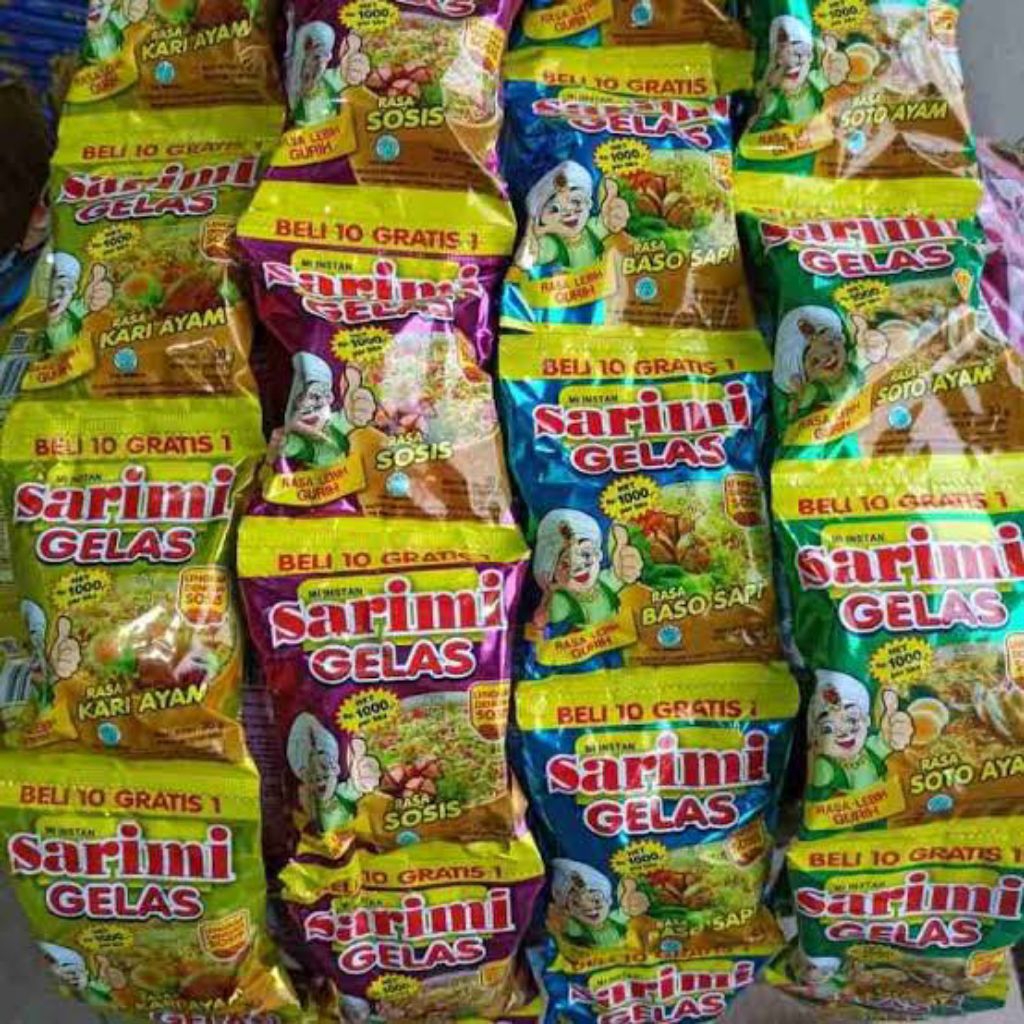 

Sarimi Gelas 1renceng isi 10pcs rasa random sesuai stok