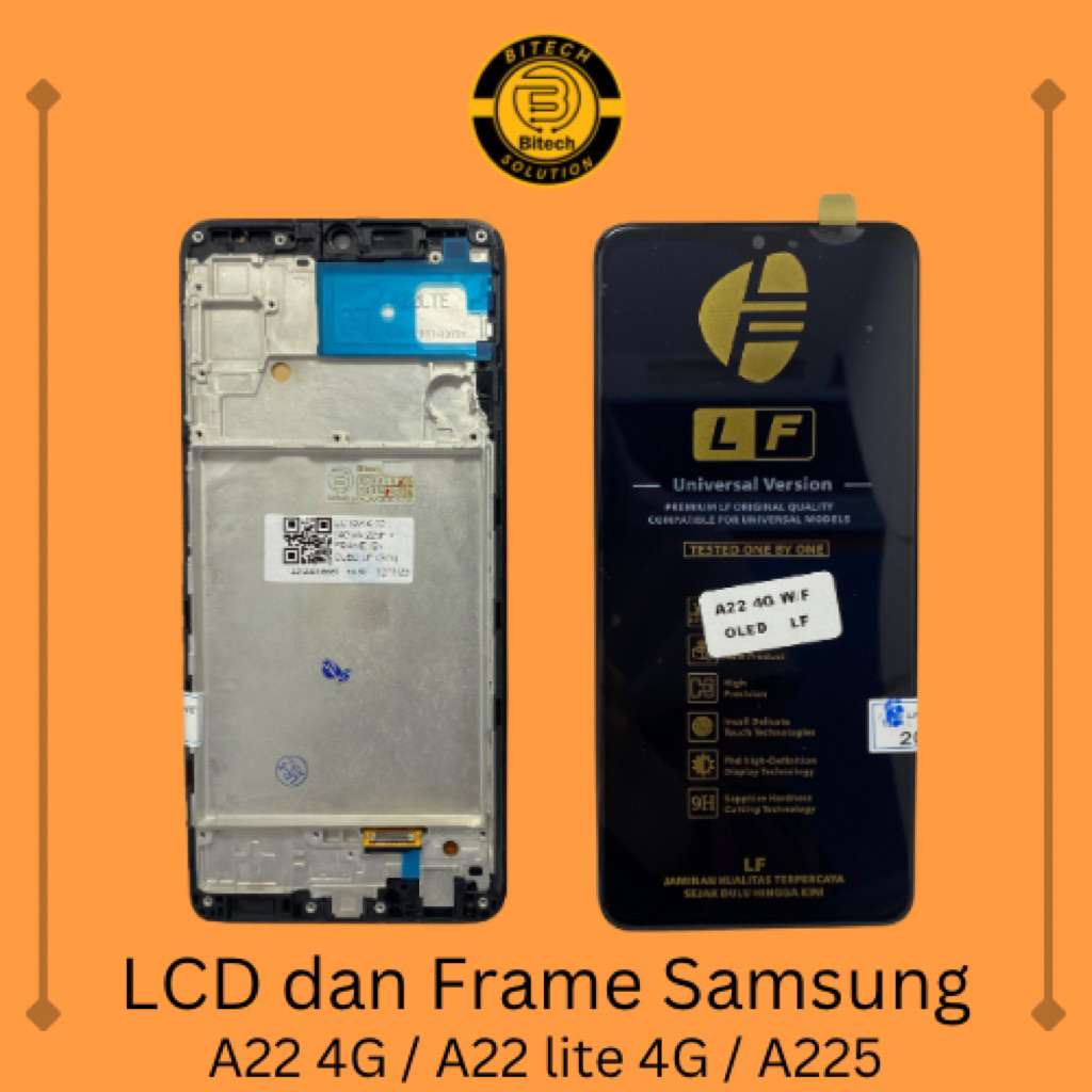 lcd touchscreen samsung A22 4G / A22 LITE 4G / A225 / lcd dan frame samsung A22 4G Oled LF
