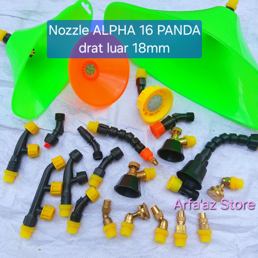 Nozzle Sprayer untuk Alpha 16 Panda chota yoto drat luar 18mm