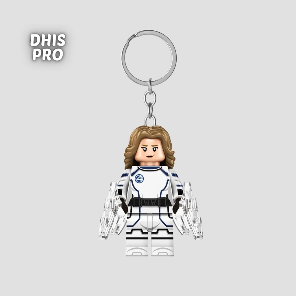 Dhis Project Gantungan Kunci LEGO Minifigure Invisible Woman Sue Storm Fantastic Four The First Step